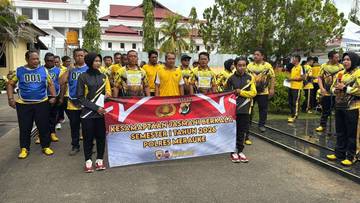 Polres Merauke Laksanakan Tes Kesamaptaan Jasmani 2026