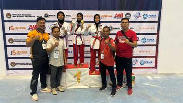 T Shahnaz Qori Raih Emas di Taekwondo Aceh