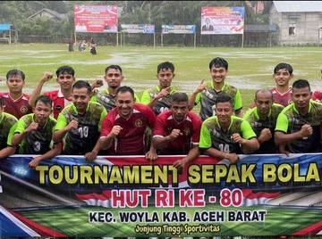 Kadispora Aceh Barat Buka Kegiatan Turnamen Sepak Bola