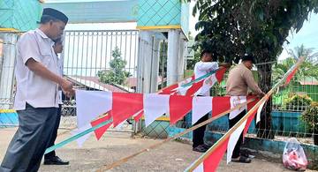 Sambut Hari Kemerdekaan RI, Madrasah HBS Pasang Umbul-Umbul