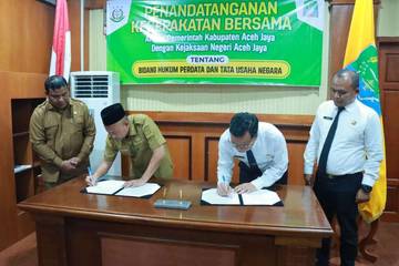Pemkab Aceh Jaya dan Kejari Teken Kesepakatan 