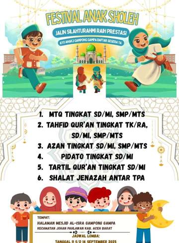 Gampong Gampa Adakan Lomba Festival Anak Sholeh 