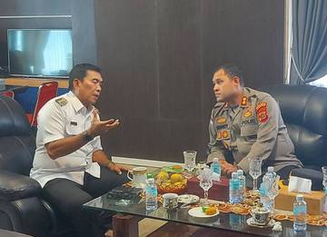 Pererat Sinergitas Kapolres Simeulue Bertemu Bupati Monas