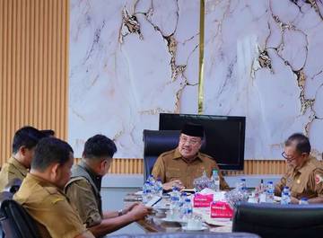 Bupati Nagan Raya Terima Audiensi Tim BNPB