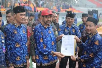 Hujan Iringi Penyerahan SK PPPK Aceh