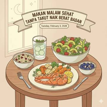 Makan Malam Sehat Tanpa Takut Naik Berat Badan