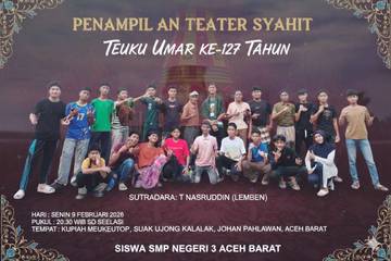 Teater Jejak Perjuangan Teuku Umar Digelar Senin Malam