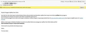 Hati-Hati Email Phishing Mengatasnamakan SATUSEHAT