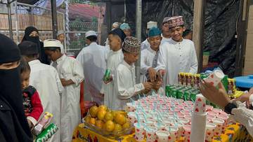 Polsek Bandara Sentani Gelar Bukber Santri Al Khoiriyah