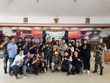Coffee Morning TNI-Pers Bahas Pembangunan TMMD ke-125