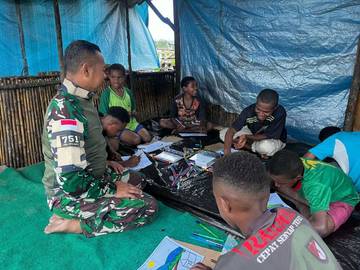 TNI Buka Pondok Belajar Ciptakan Generasi Kreatif Papua