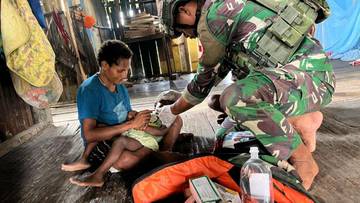 TNI Layani Warga, Kesehatan Gratis Di Kampung Milki