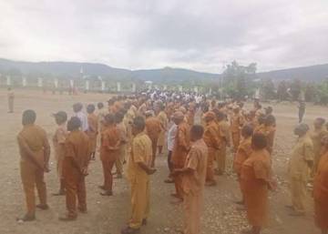 Pemkab Dogiyai Gelar Apel Gabungan
