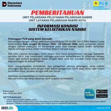 PLN Nabire Melaksanakan Pemeliharaan Pembangkit Listrik PLTMG
