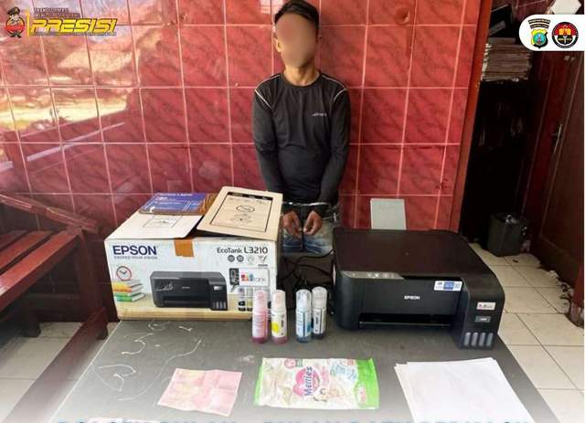 Polsek Pulau Batu Amankan Pelaku Pengedar Uang Palsu