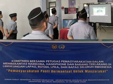Lapas Telda Ikuti Penandatanganan Komitmen Bersama Petugas Pemasyarakatan
