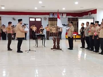 Kwarda Sumut Kukuhkan Pengurus Gerakan Pramuka Nisel 2025-2030