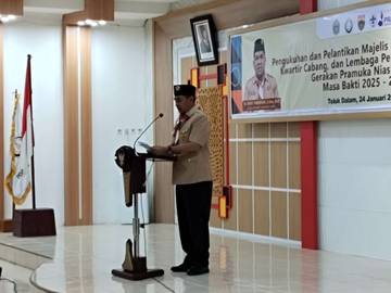 Wabup Yusuf Nache Dilantik Sebagai Ketua Kwarcab Nisel