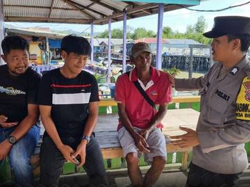 Polsek Sebatik Barat Sosialisasikan Pencegahan Judi Online dan Karhutla