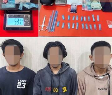 Satresnarkoba Polres Nunukan Amankan Tiga Pengedar Sabu di Sebatik