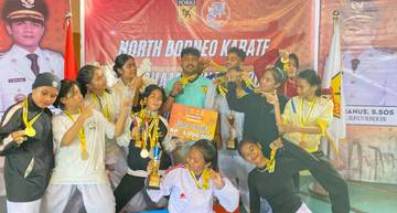 FORKI Nunukan Sukses Juara Kategori Umum Putri Karate