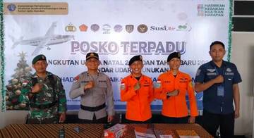 Babinsa Amankan Pos Nataru Bandara Nunukan