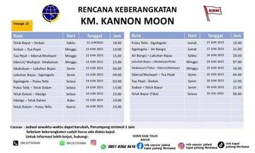 Jadwal Kapal di Dermaga Teluk Bayur Juni 2025