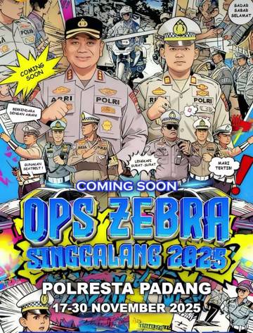 Satlantas Polresta Padang Gelar Operasi Zebra Singgalang 2025