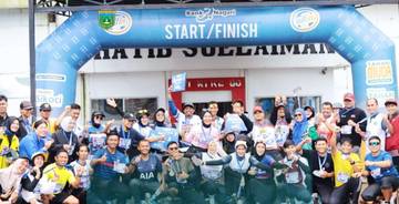  Meski Diguyur Hujan, Antusiasme Peserta Tetap Tinggi