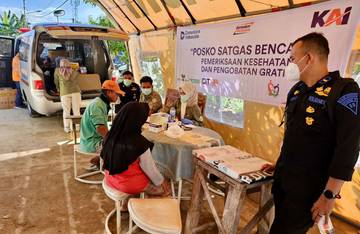 KAI Sumbar Gelar Layanan Kesehatan Gratis Pascabanjir