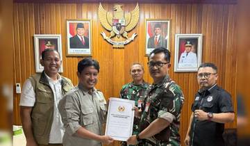 Kunjungi KONI Sumbar, Danlanud Sutan Sjahrir Dukung Porprov