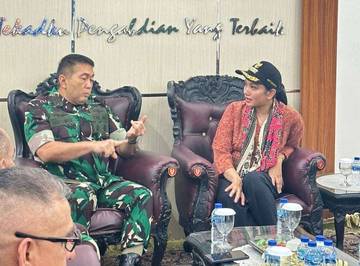 Bupati Dharmasraya Koordinasi TNI Bangun Dua Jembatan
