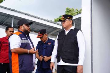 Pembangunan Huntara di Tanah Datar Terus Dipercepat