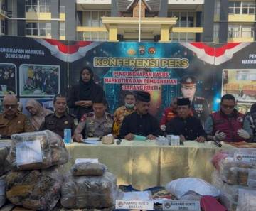 Sumbar Lampu Merah Narkoba, Polisi ungkap Tangkapan Besar