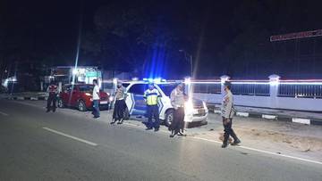 Tekan Kejahatan Jalanan, Polresta Palangka Berjaga Pinggir Jalan 