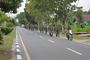 Jaga Kebugaran, Prajurit Kodim 1016/Palangka Raya Latihan Hanmars