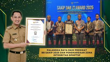 Wali Kota Palangka Raya Menerima Penghargaan dari KemenPANRB