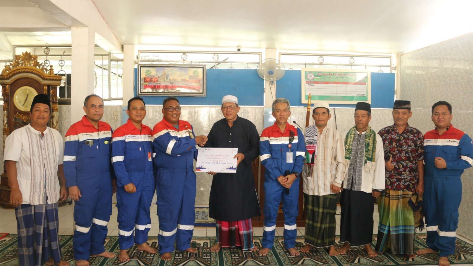 Pertamina Ramba Pertamina EP Ramba Bantu Pembangunan Masjid Nurul Huda - RRI.co.id