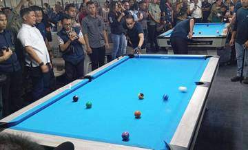 Kapolda Sumsel Bangkitkan Semangat Olahraga Lewat Biliar