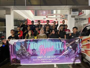 Komunitas Honda Palembang Meriahkan Nocturnity Riding   