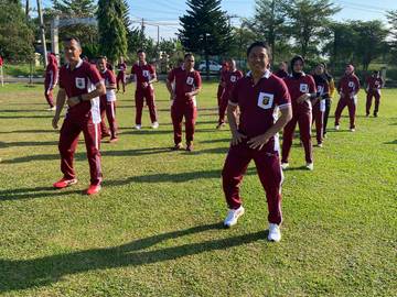 Kapolres Ogan Ilir Pimpin Olahraga Bersama Personel