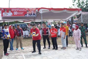 Turnamen Voli Banyuasin Meriahkan Peringatan HUT ke-80 RI