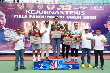 Open Turnamen Tenis Piala Panglima TNI Resmi Ditutup