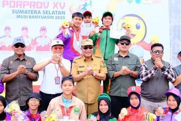 Muba Raih Tiga Emas Panjat Tebing di Porprov