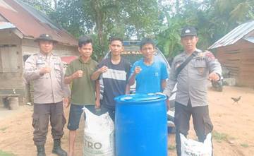 Polisi Pantau Pertumbuhan Jagung Bagaspati Petani di Sugihan