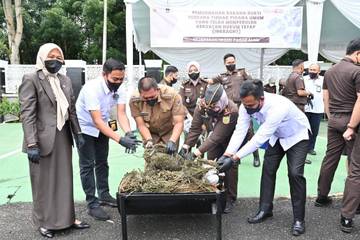 Kejari Pagar Alam Musnahkan Narkoba Senilai Rp1 Miliar