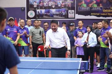 Gubernur Sumsel Buka Kejuaraan Tenis Meja HDCU Open