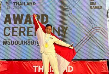 Dari Teluk Gelam, Indra Raih Emas SEA Games