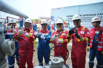 Pertamina Salurkan Gas Perdana ke LPG Plant Limau Timur