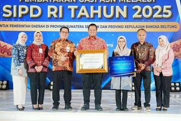 Banyuasin Raih Penghargaan Implementasi SIPD Gaji ASN 100 Persen